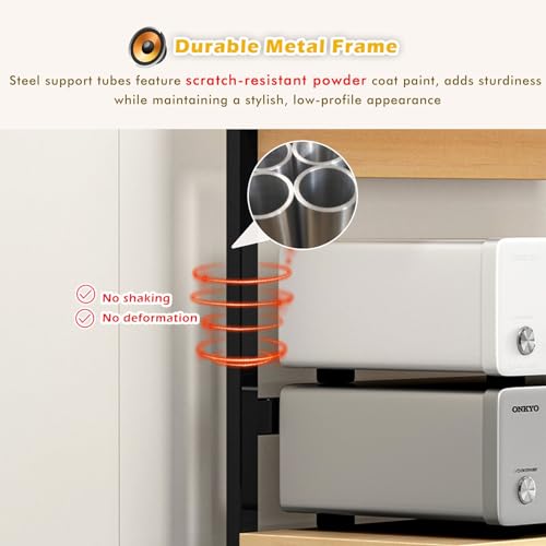 Étagère d'angle à 2 niveaux pour matériel audio-vidéo, rack stéréo peu encombrant pour bureau, salon, home cinéma