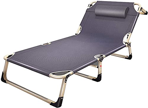 Sillón reclinable para exteriores de gravedad cero Tumbona plegable resistente a la intemperie, Cama plegable portátil Cama individual simple Cama de acompañante de hospital, Sillón reclinable de