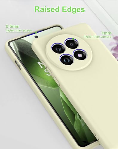 Image of DIZORO Compatible with OnePlus 13r 5G Back Cover with Upgraded Square Edges for Camera Protection Shockproof Flexible Matte Liquid Silicone Mobile Phone Case (Stone.)