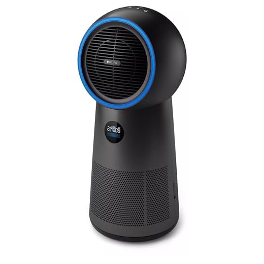 Philips 2000 Series 3-in-1 Purificatore D'aria, Ventilatore e Riscaldamento - rimuove germi, polvere e allergeni in ambienti fino a 42m², 3 Velocità, Modalità Sleep (AMF220/15)