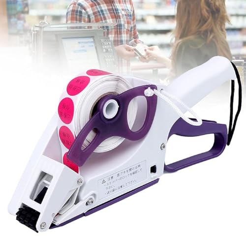 Pistola aplicadora de etiquetas de mano, máquina automática de etiquetas adhesivas de código de barras para etiquetado de precios, ideal para botellas y cajas en supermercados