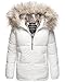 Produktbild Navahoo Damen Winter Jacke Stepp Kurz Mantel Stepp Parka Kunstfell Kapuze TIKUNAA XS - L (Weiß, XS)