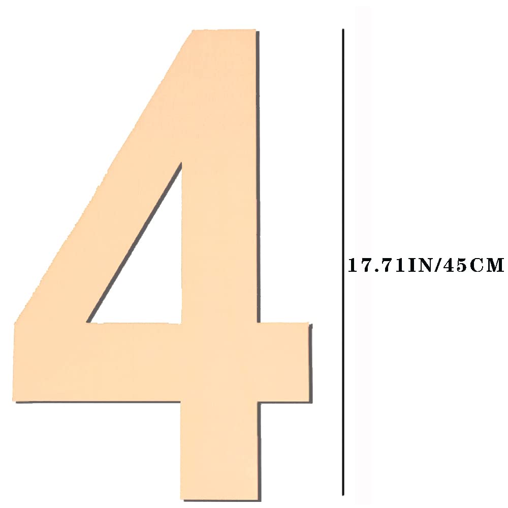17 Inch Large Wooden Number 5 Cutout - Unfinished Blank Wood Sign For Crafting, Painting, Wedding, Birthday, Wall Decor - View #3