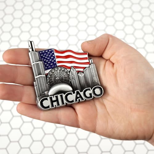 Imán Decorativo Chicago Skyline 2.75 x 2.75 Pulgadas miniatura 4