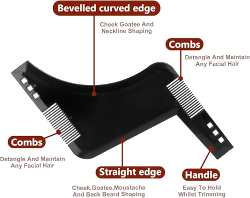 Image of Morges Beard Shaper Styling And Shaping Comb To Style Your Beard Shaper Edging Beards Facial Hair Trimmer For Jaw Line Cheek Neck