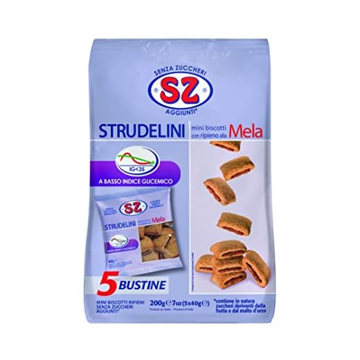 Sz - Senza Zucchero Biscotti Strudelini Mela - 200 G