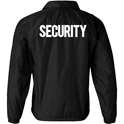 Men's Security Jacket Event Staff Windbreaker Front Back Silk Screen Print2