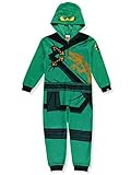 Lego Ninjago Big Boys' Green Hooded One-Piece Pajamas 8