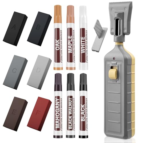 Image of Laminate Floor Repair Kit -6PCS Vinyl Floor Wax with 6PCS Wood Touch Up Marker Restore Any Scratches, Stains, Cracks, Hole for Floor, Door, Cabinet
