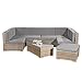 Produktbild Melko Polyrattan Lounge XXL Sofa Garnitur Gartenmöbel Set Sitzgarnitur inklusive Kissen und Verbindungsclips