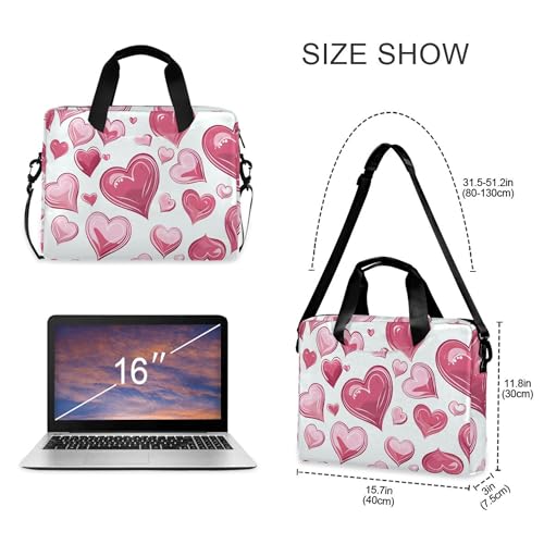 Funda para portátil ALAZA Pink Heart 13-15.6 pulg miniatura 4