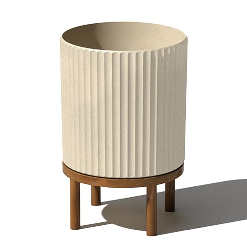 Veradek Demi Series Round Planter w/ Stand for Porch/Patio |...