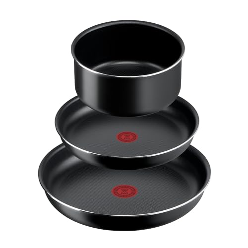 Tefal Ingenio Lot de 7 ustensiles de cuisine, Poêles, Casserole et couvercle hermétique, Éplucheur, Couteau d'office, Poignée amovible, Design empilable, Compatible lave-vaisselle, Essential L1549002 – Image 3