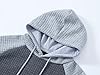 YuKaiChen Men's Hoodies Pullover Hooded Sweatshirts Long Sleeve Patchwork Plaid Jacquard Drawstring Casual Hoodie with Pockets Grey-Lightgrey XXL #3