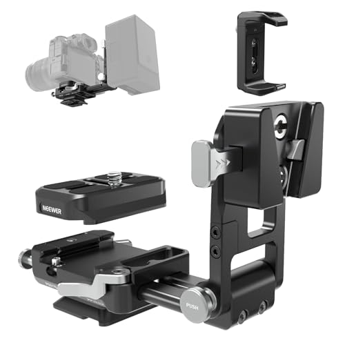 Image of NEEWER V Mount Battery Plate, Modular V Lock Adapter with Arca Type QR Plate, Portable Charger Holder PS099E Compatible with DJI RS4 RS3 Gimbal Camera Cage Video Rig Accessories, PS017B