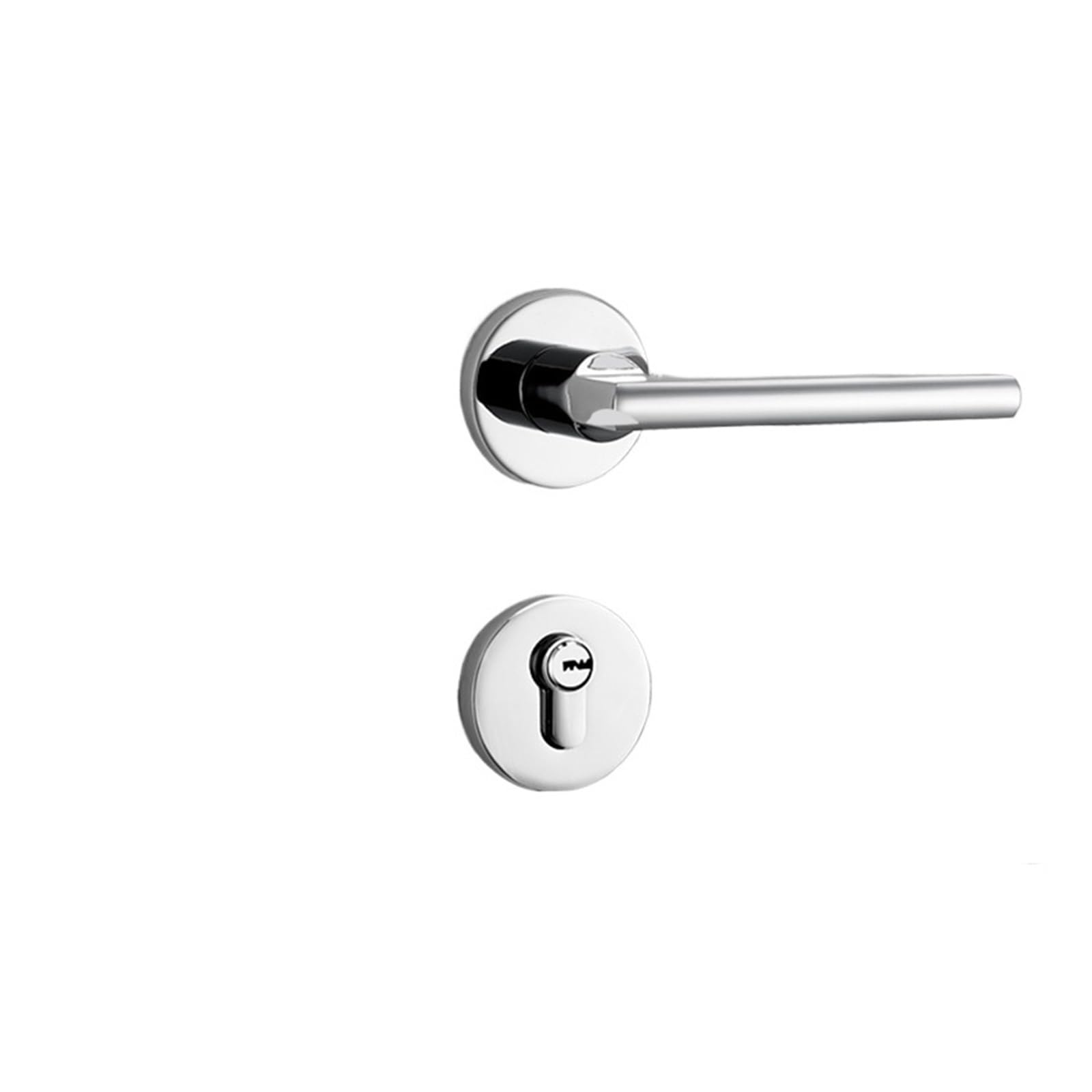 NYRXRYTCA Bright Silver Wooden Door Lock Light Luxury Split Indoor Bedroom Nordic Suit Simple American French Magnetic Silent Door Handle(C silent 35-50mm)