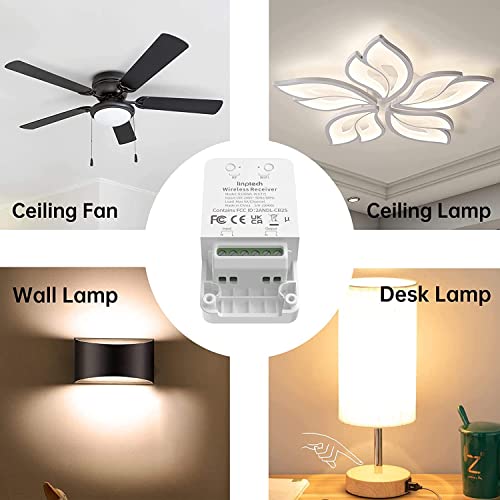 Wi-Fi Relay Switch, Linptech Wireless Remote Voice Control Light Switches, Tuya Smart Circuit Breaker Outlet Timer Compatible With Alexa & Google Assistant For Home Led Ceiling Lights, No Hub Required #TOP7