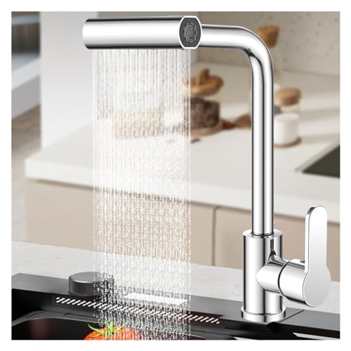 Robinet cascade anti-éclaboussures mitigeur cuisine inox évier fonctionnel - 3