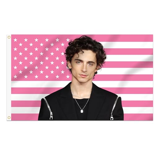 3x5 Foot TimotheeChalamet Decorative Flag with 2 Brass Grommets for Indoor Outdoor Double Stitched Wall Hanging Tapestry Room Decor College Dorm Room Porch Outside Decorations