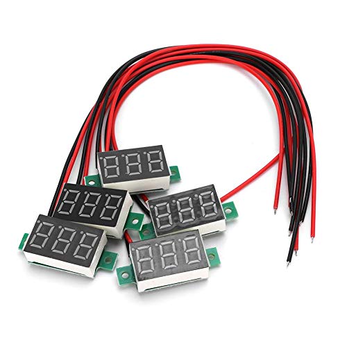Digital Voltmeter, 5pcs Yellow 0.36 Inch Digital LED Panel Voltmeter ...