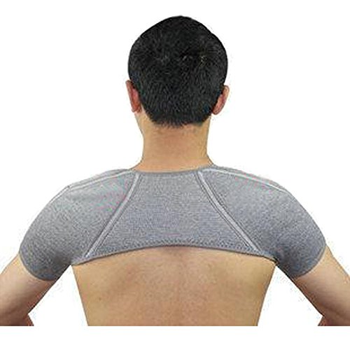Ueasy Light Weight Shoulder Support Brace Posture Gym Sport Injury Guard Back Pad Size Large (Weight 132-165lb/Shoulder Width 16-18in)