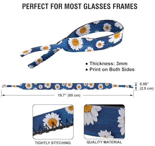 Image of WIRESTER Fashion Eyeglasses Strap, Floating Sunglass Holder Strap, Safety Flexible Neoprene Eyewear Retainer for Men Women