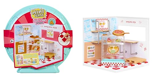 MGA's Miniverse Make It Mini Spaces Pizza Shop - Incluye 1 Pack, Juego de construcción, DIY, Manualidades, para Coleccionistas y Niños Mayores de 8 Años, NO Comestible
