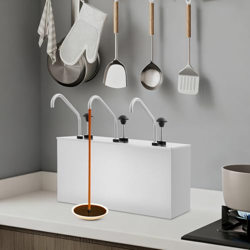 Imagen de Dispensador de salsa de acero inoxidable con 3 bombas