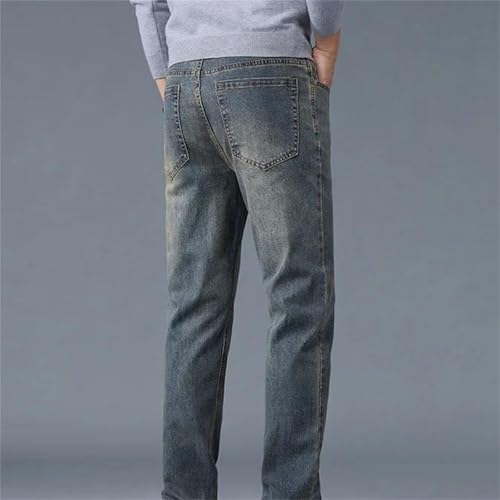 Men's Business Casual Jeans – Stretch Retro Washed Denim Pants, Plus Size Versatile Trousers for Any Occasion3