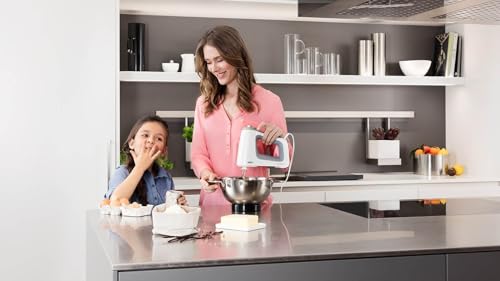 Braun Handmixer MultiMix 5 HM51.00WH, 9 Geschwindigkeitsstufen und Turbofunktion, SmartMix Technologie, Rührbesen und Knethaken aus Edelstahl Inklusive, 750W, Weiß 5