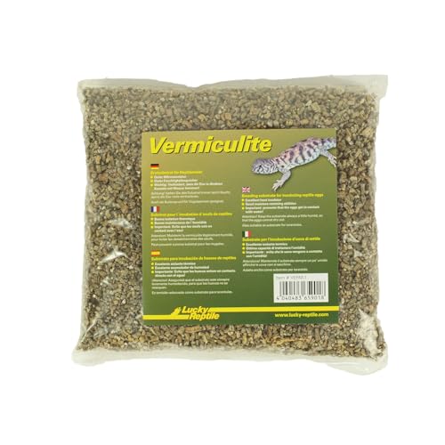 Lucky Reptile Vermiculite - 1 Liter Brutkonzentrat für Reptilieneier - Inkubationssubstrat wärmeisolierend & Feuchtigkeit regulierend - Vermiculit für Reptilienzucht - Bodengrund Terrarium