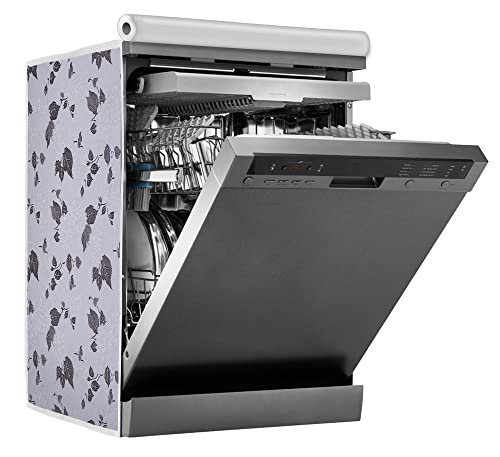 Image of Amazon Brand - Umi. Dishwasher Cover Suitable for Bosch of 12, 13, 14, and 15 Place Setting (63cmsX63cmsX81cms, Half White & Grey)