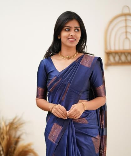 Image of Avantika Fashion Women's Kanjivaram Soft Silk Banarasi Sarees With Blouse Piece For Women
