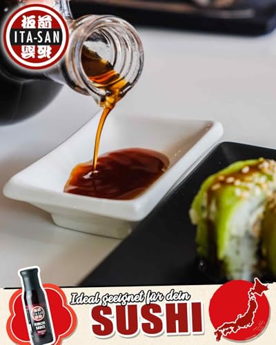 ITA-SAN Kimchi Sauce, japanese style, aus ausgewählten Sojabohnen und Gewürzen, für asiatische Gerichte oder als Sushi Dip, vegan, halal, 1 x 220 ml
