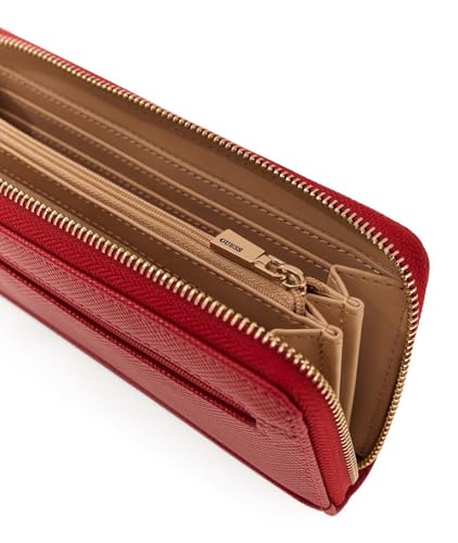 Monedero cartera GUESS Laurel II Large Zip Around rojo grande de mujer 2