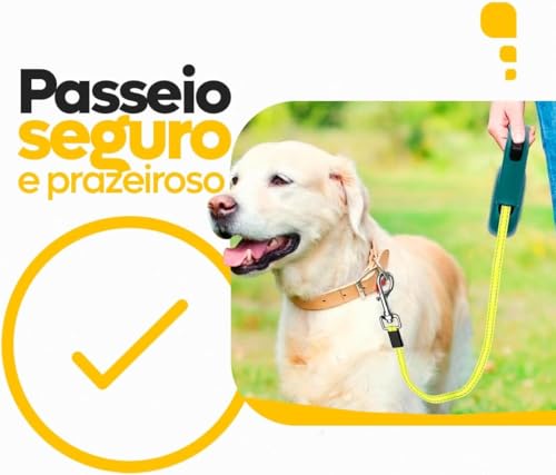 Guia Retrátil Coleira Para Pet Cachorro Cães Gatos, 5 Metros Com Trava De Segurança, Coleira Retráti