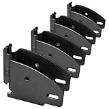 MorScan 4-Pack E-Track Wood Beam End Sockets, Black Powder-Coated Shelf Brackets for 2x4 & 2x6 Wood Beam Custom Storage in Box Truck, Enclosed Trailer, Garage, Warehouse, Workshop