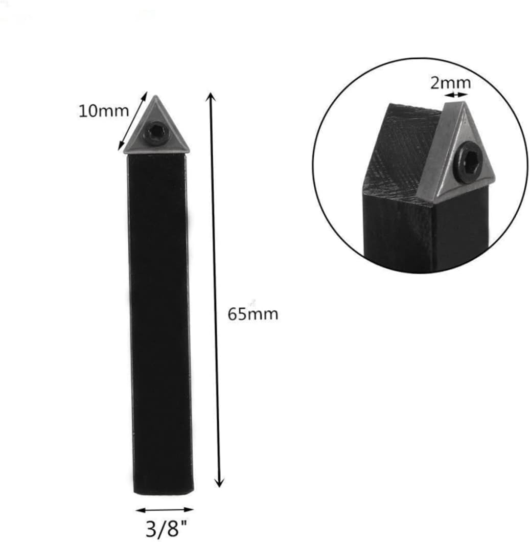 OSALADI 5pcs Indexable Carbide Inserts Lathe Tool 12.7mm Turning Insert for Lathe Turning Tools