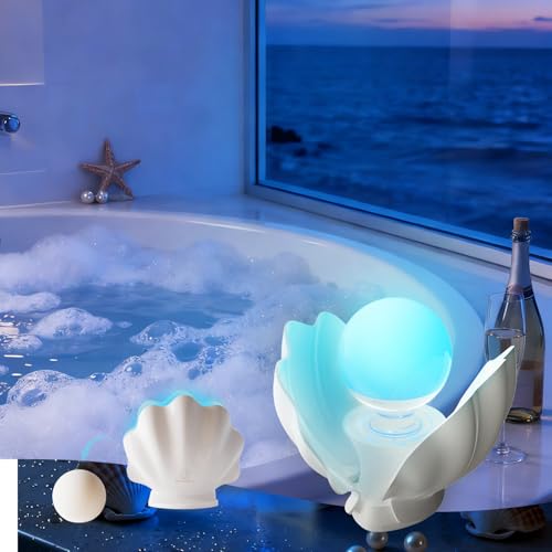 Image of Shell Bedside Table Lamp with Wireless Charger - Stepless Dimmable Nightstand Light for Bedroom & Dorm - Aesthetic Shell Mood Lamp, Decor Gift for Birthday, Valentine's Day