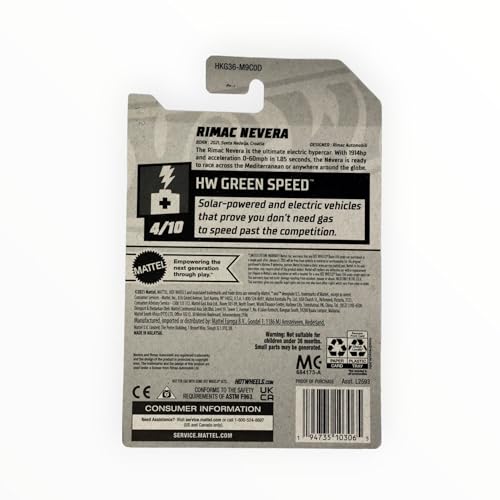 Hot Wheels Rimac Nevera HW Green Speed 4/10 miniatura 2