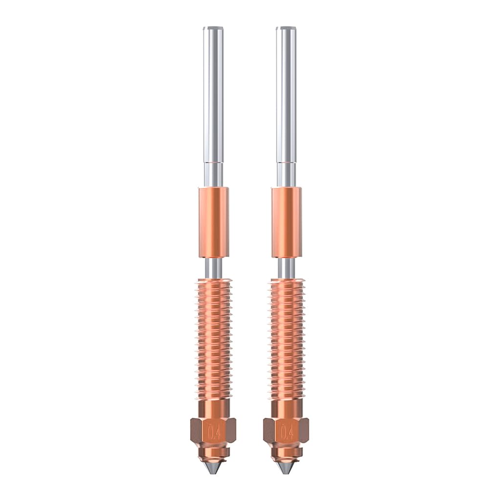 Creality Official Upgrade K1C Nozzles, Quick-Swap 3D Printer Nozzle Kit, Copper Alloy and Hardened Steel Nozzle Suitable for Creality K1C/ Ender 3 V3/ Ender 3 V3 Plus 3D Printers (2PCS, 0.4mm)-picture-12