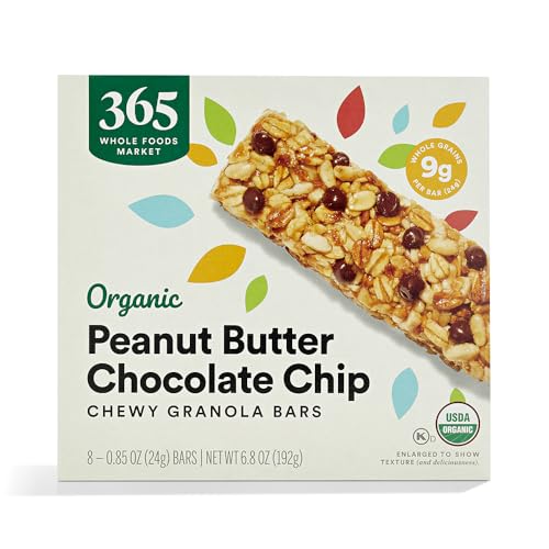 365 by Whole Foods Market, Organic Chocolate Chip Peanut Butter Granola Bar, 8 Count