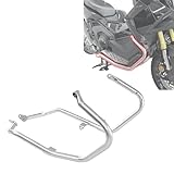 GFARDMOTO Motorrad-Motorschutzbügel für Honda X-ADV 750 2021 2022 2023 2024 2025 2026 | Highway Stahl-Sturzbügel Schutzgleiter | Motorrad-Sturzschutz (Glänzendes Silber)