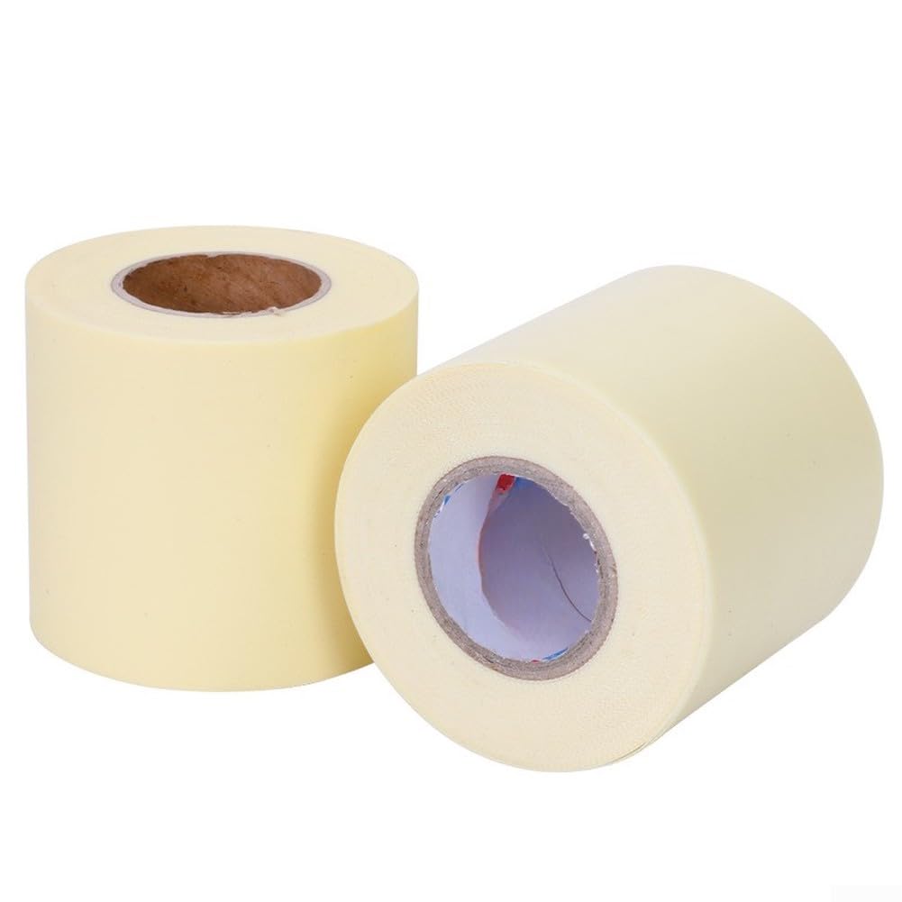 2pcs PVC Air Conditioning Duct Sealing Tape,5.8 cm Width Heat and Leak Resistant Insulating Roll for Pipes and Cables,for HVAC Installation and Appliance Repair(Yellow)