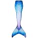 Fin Fun Mermaid Tail Only, Reinforced Tips, NO Monofin, Blue Lagoon, Adult S