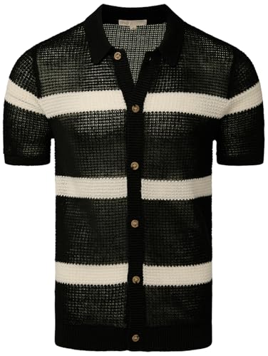 Men's Linen Ss Button Up Sweater2