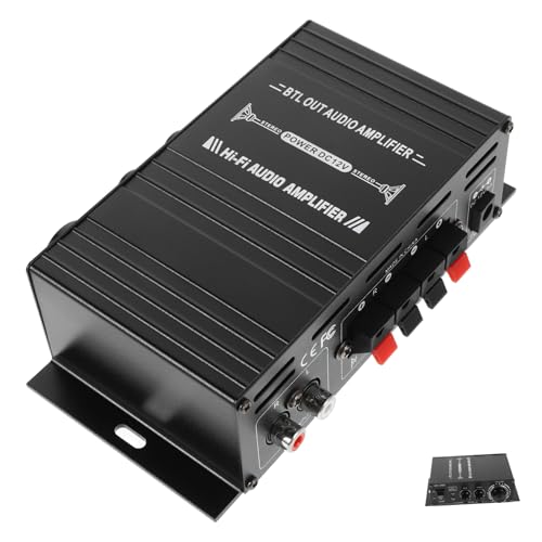ABOOFAN Mini Amplificador De Potencia Amplificador Miniamplificador para Parlantes Receptor De Audio Doméstico Negro Aleación De Aluminio
