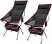 G4Free Upgraded Outdoor 2 Pack Camping Chair Portable Lightweight Folding Camp Chairs with Headrest & Pocket High Back High Legs for Outdoor Backpacking Hiking Travel Picnic Festival (Red)