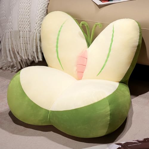 Almohada de suelo para silla con diseño de mariposa y soporte lumbar decorativo
