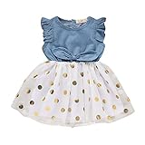Babykleidung Baby Mädchen Kleid Ärmelloses O-Neck-Kleid Blumenschleife Prinzessin Sommerkleider Festes Kleid Mädchen Bademode UV-Schutz Badeanzug Herzchen aby Mädchen Junge Ärmellos Gekräuselte Einteiliger Strampler Kleinkind Spielanzug 0-24 Monate Prinzessin Neugeborenes Kleidung Baby Mädchen 3 TLG Set Taufkleid Weiße Spitze A-Linie Kleid Tüll Stickerei + Lange Ärmel Strickjacke + Kleine Taufe Mütze Outfit Set